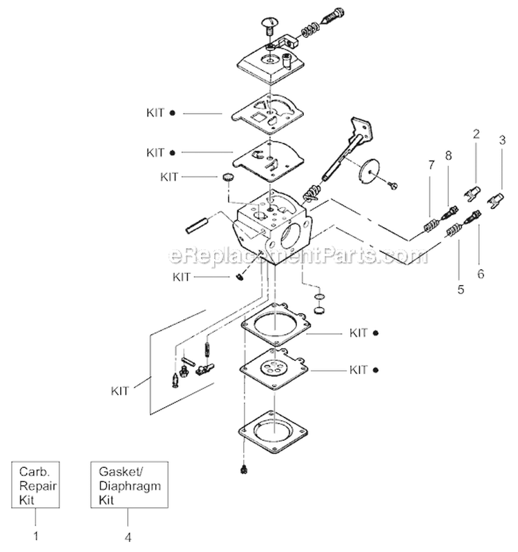 Page A Diagram and Parts List for BC24W  Weed Eater Trimmer